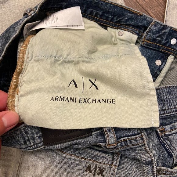 A/X Armani Exchange Dip-Dyed Boyfriend Crop - Size 26 - Picture 7 of 11